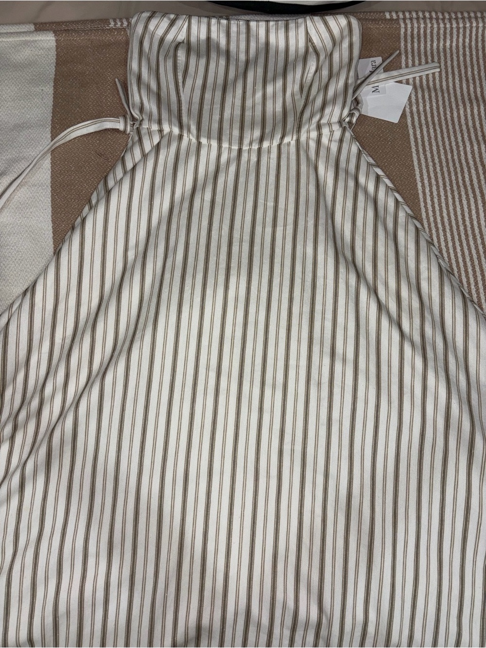 White dress brown striped MaxMara vintage